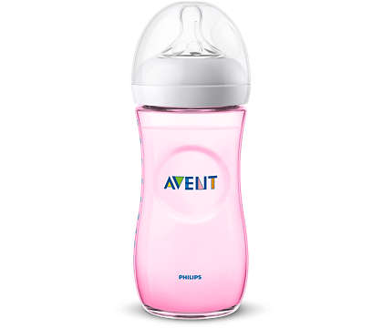 BIBERON NATURAL 330ML ROSADO  AVENT