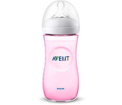 BIBERON NATURAL 330ML ROSADO  AVENT