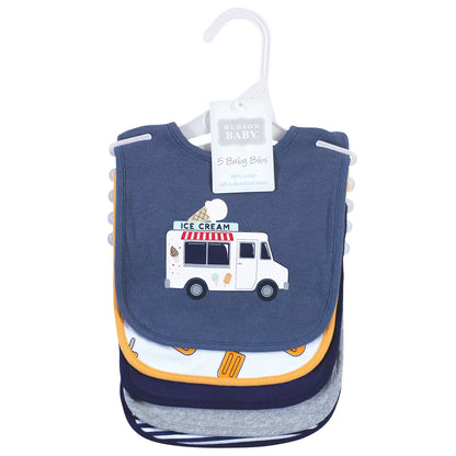 BABERO NIÑO CARRO DE SORBETE x5 AZUL HUDSON BABY