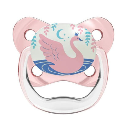 CHUPON TAPA CISNE ROSA 0-6M BRILLA EN LA OSCU
