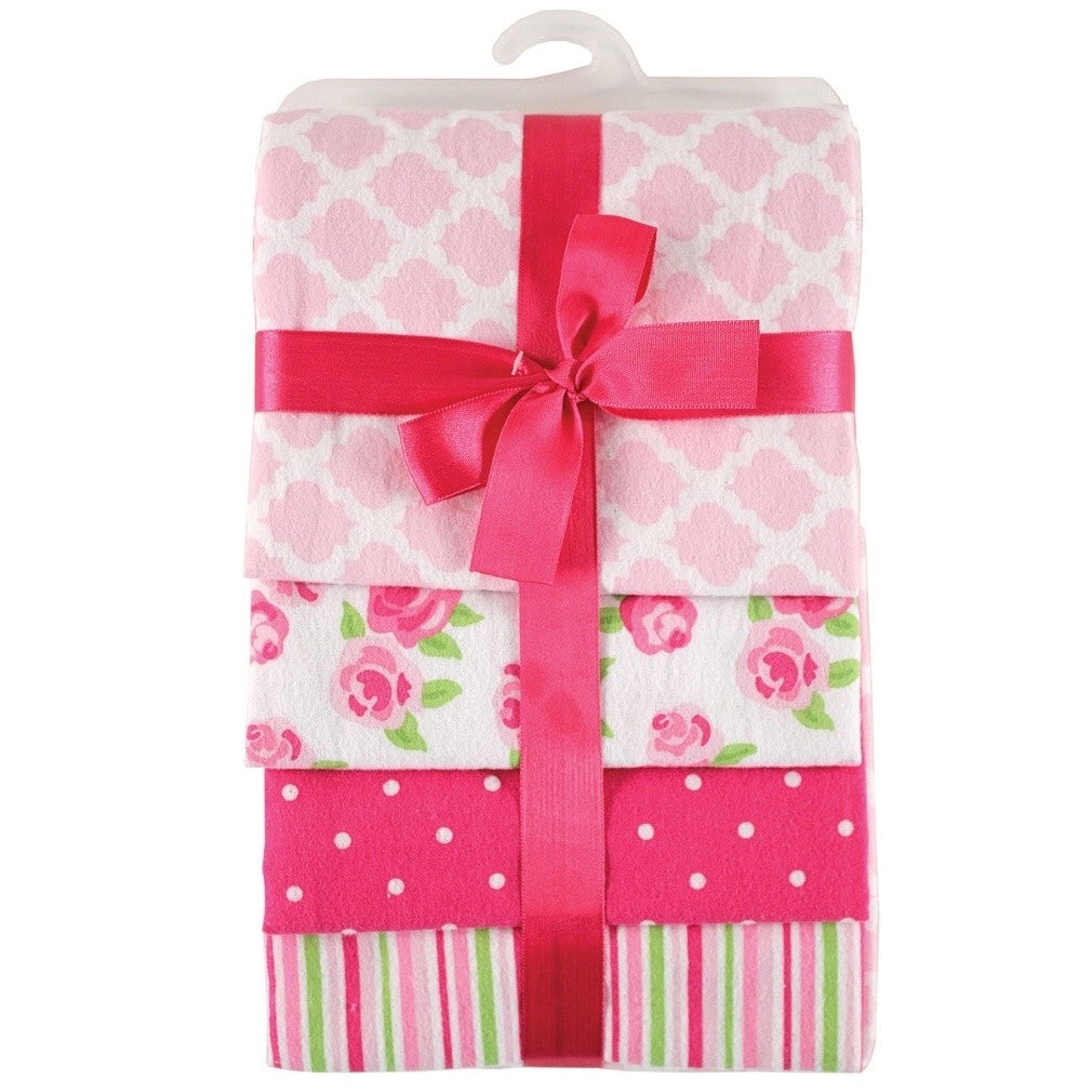 4PZ COBIJA RECIBIDORA NIÑA ROSADO ROSAS