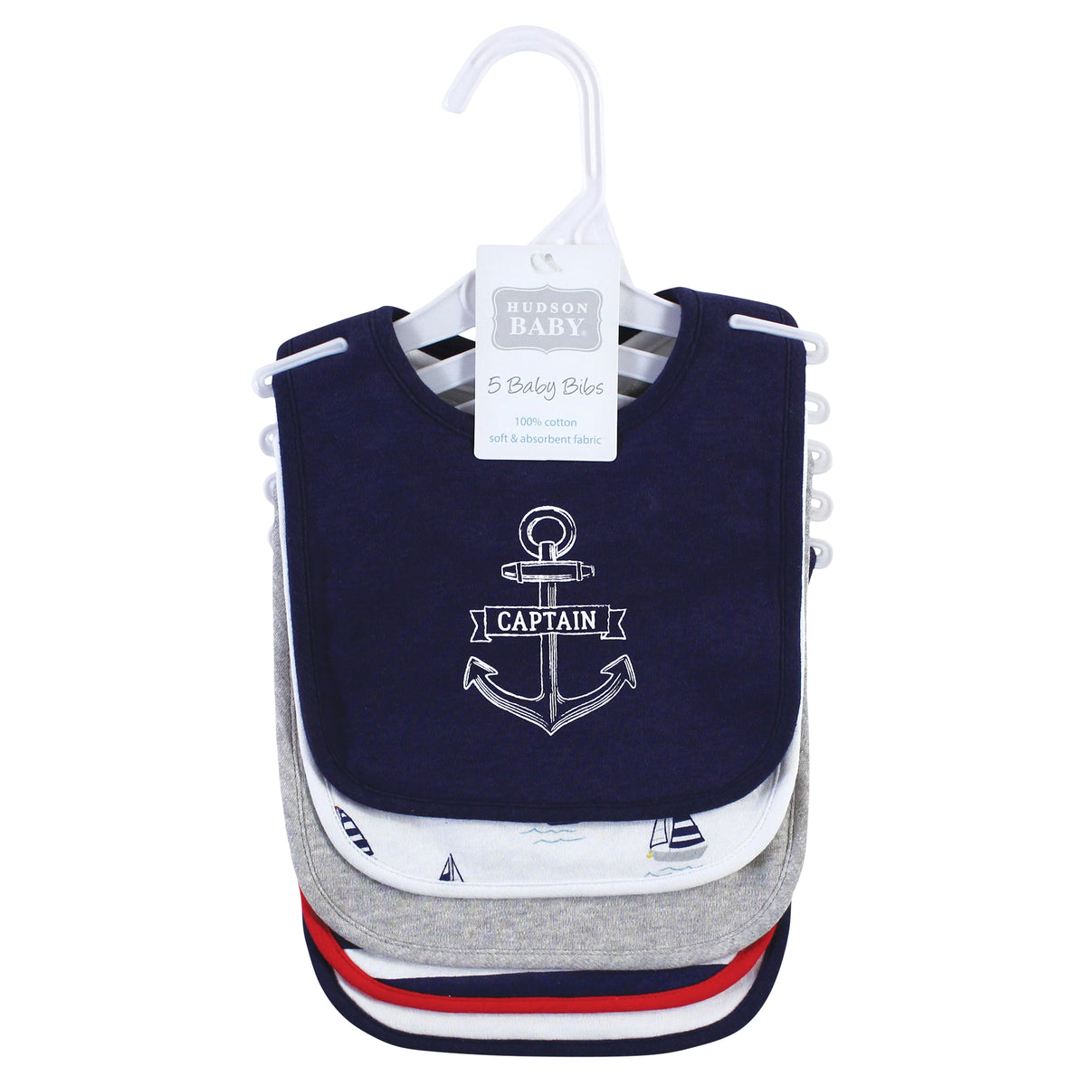 5PK BABERO NIÑO CAPITAN HUDSON BABY