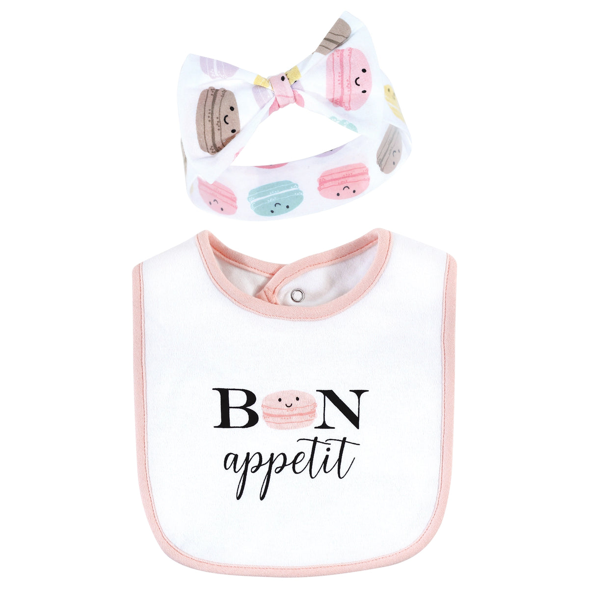 5PC BABERO NIÑA BABERO Y CINTILLO BON APPETIT HUDSON BABY