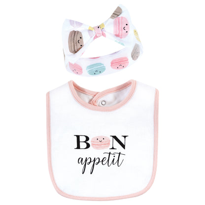 5PC BABERO NIÑA BABERO Y CINTILLO BON APPETIT HUDSON BABY