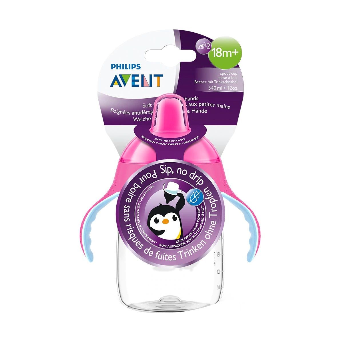 TAZA SPOUT PREMIUM 12OZ ROSA