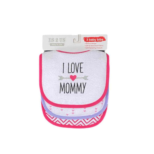 BABEROS X 3 I LOVE MOMMY