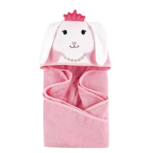 TOALLA CON CAPUCHA NIÑA CONEJA ROSADA