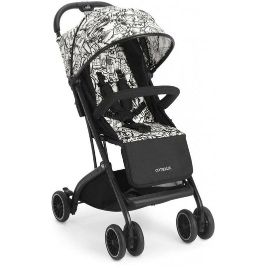 COCHE LIVIANO COMPASS BLANCO NEGRO