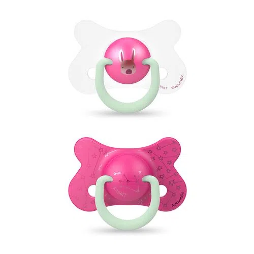 CHUPON NIGHT&DAY TETI FISIO RABBIT 4-18 M X 2 ROSA