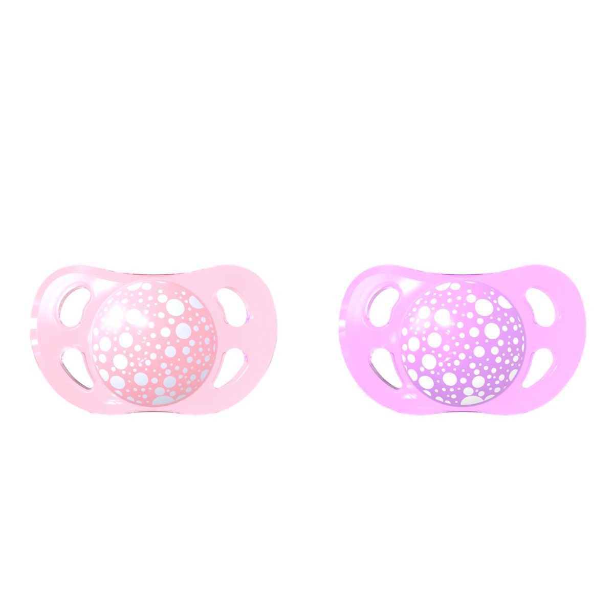 CHUPONES  2 X 0-6M - ROSA/PURPURA TWISTSHAKE