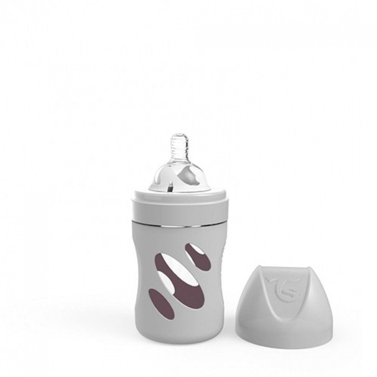 BIBERON  DE VIDRIO 180ML - GRIS TWISTSHAKE