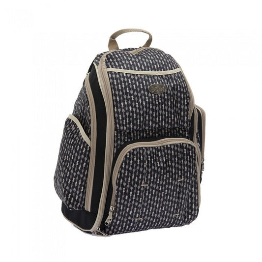 PAÑALERA MOCHILA CON CAMBIADOR | ARROW BLACK AND BROWN