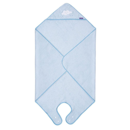 TOALLA CON CAPUCHA CELESTE