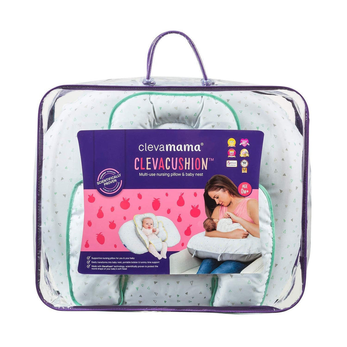 CLEVACUSHION. ALMOHADA LACTANCIA Y NEST PARA BEBE