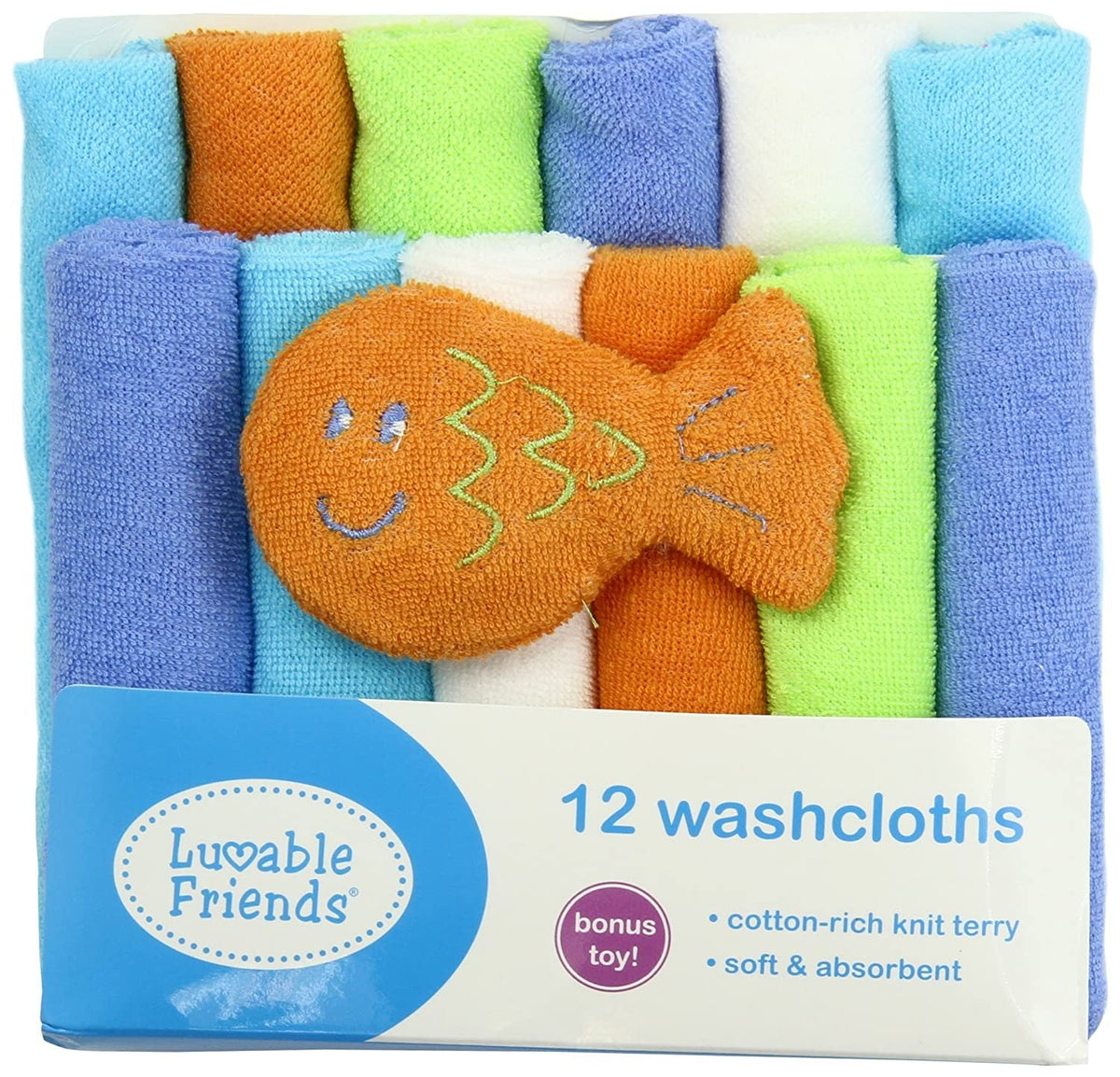 SET DE 12 TOALLITAS NIÑO MULTICOLOR LUVABLE FRIENDS