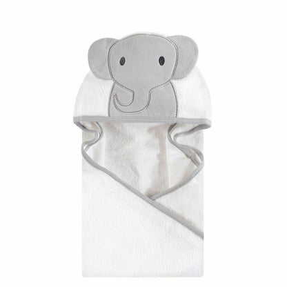 TOALLA C/CAPUCHA ELEFANTE NIÑO BLANCA
