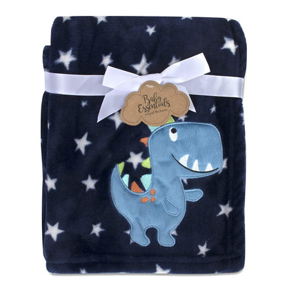 COBIJA NIÑO DINO AZUL BLANCO AD SUTTON