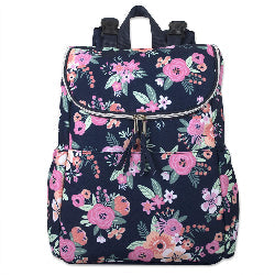 MOCHILA PAÑALERA FLORES