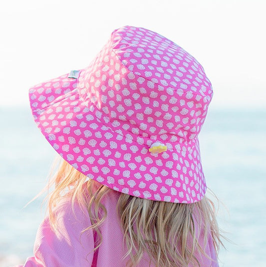 SOMBRERO SOL BUCKET C/PROTECCION SOLAR ROSA FUERTE GEO