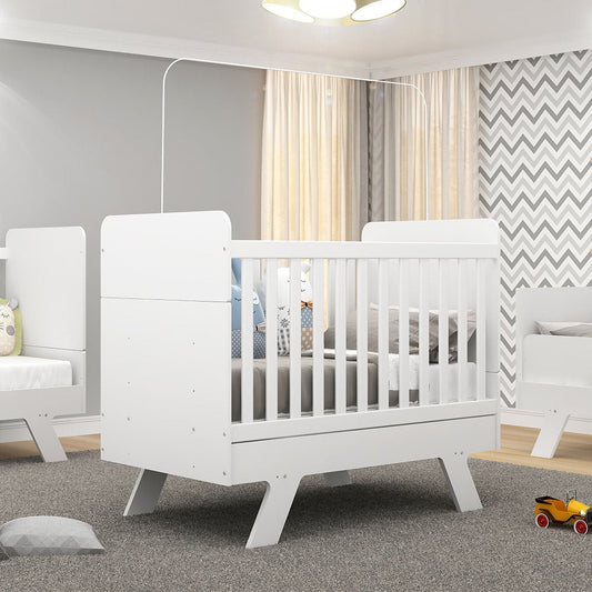 CUNA MINICAMA 3X1  BLANCO PREMIUN 130X70