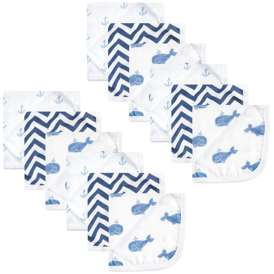 6PK TOALLITAS BALLENA AZUL LUVABLE FRIENDS