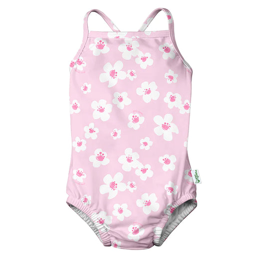 TRAJE DE DE BAÑO CON PAÑAL REUSABLE LIGHT PINK BLOSSOMS I PLAY