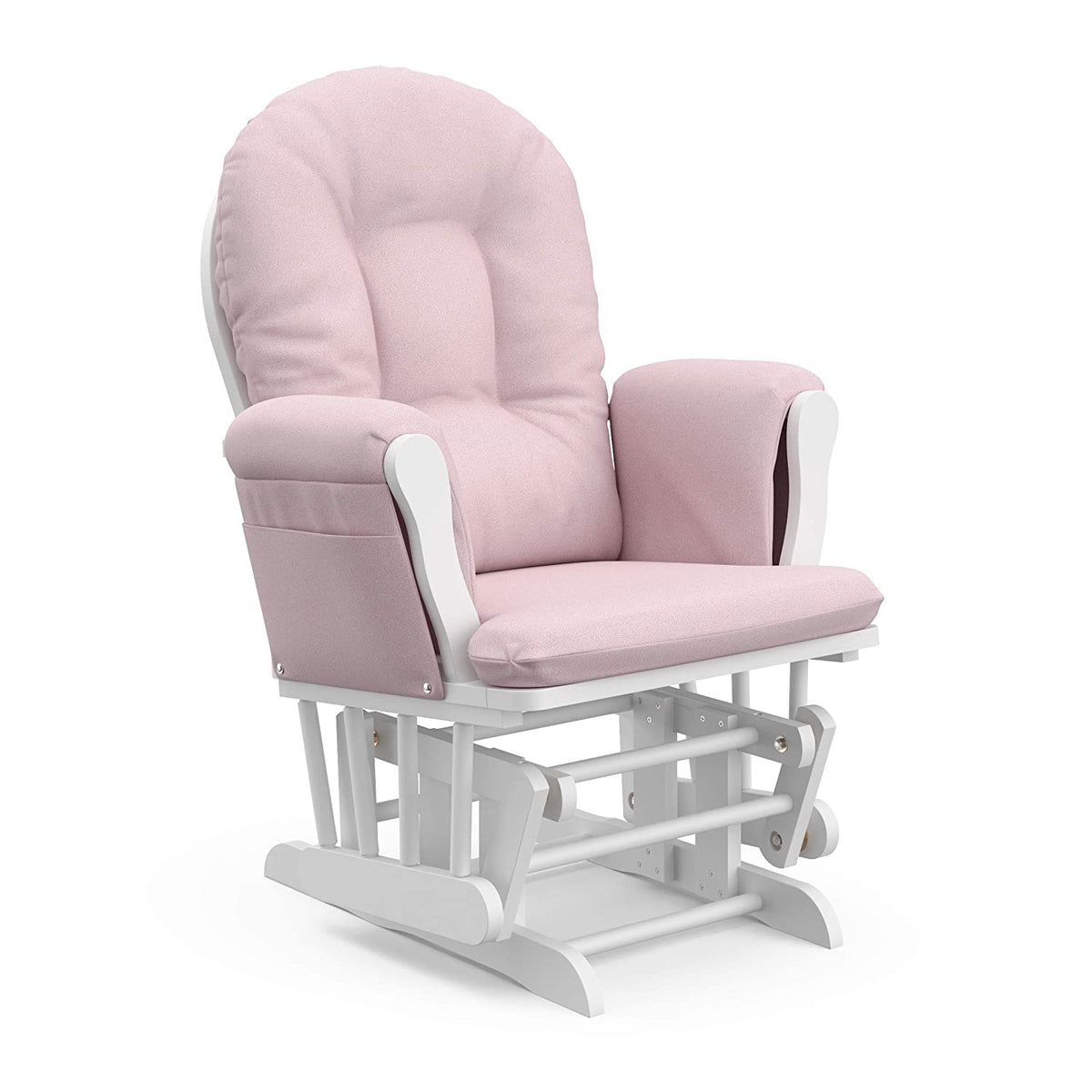 MECEDORA OTTOMAN/ WHITE / LIGHT PINK