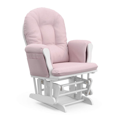 MECEDORA OTTOMAN/ WHITE / LIGHT PINK