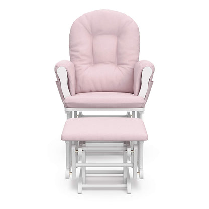 MECEDORA OTTOMAN/ WHITE / LIGHT PINK