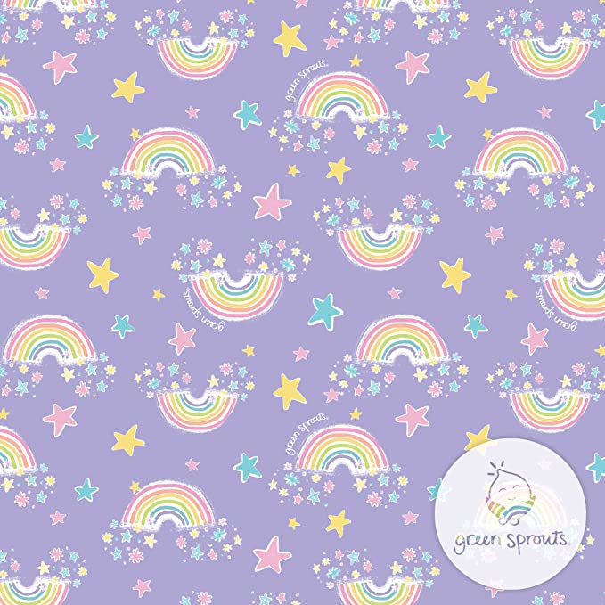 ROPA DE BAÑO CALZON ABSORBENTE C/PROTECCION SOLAR LILA CON ARCO IRIS