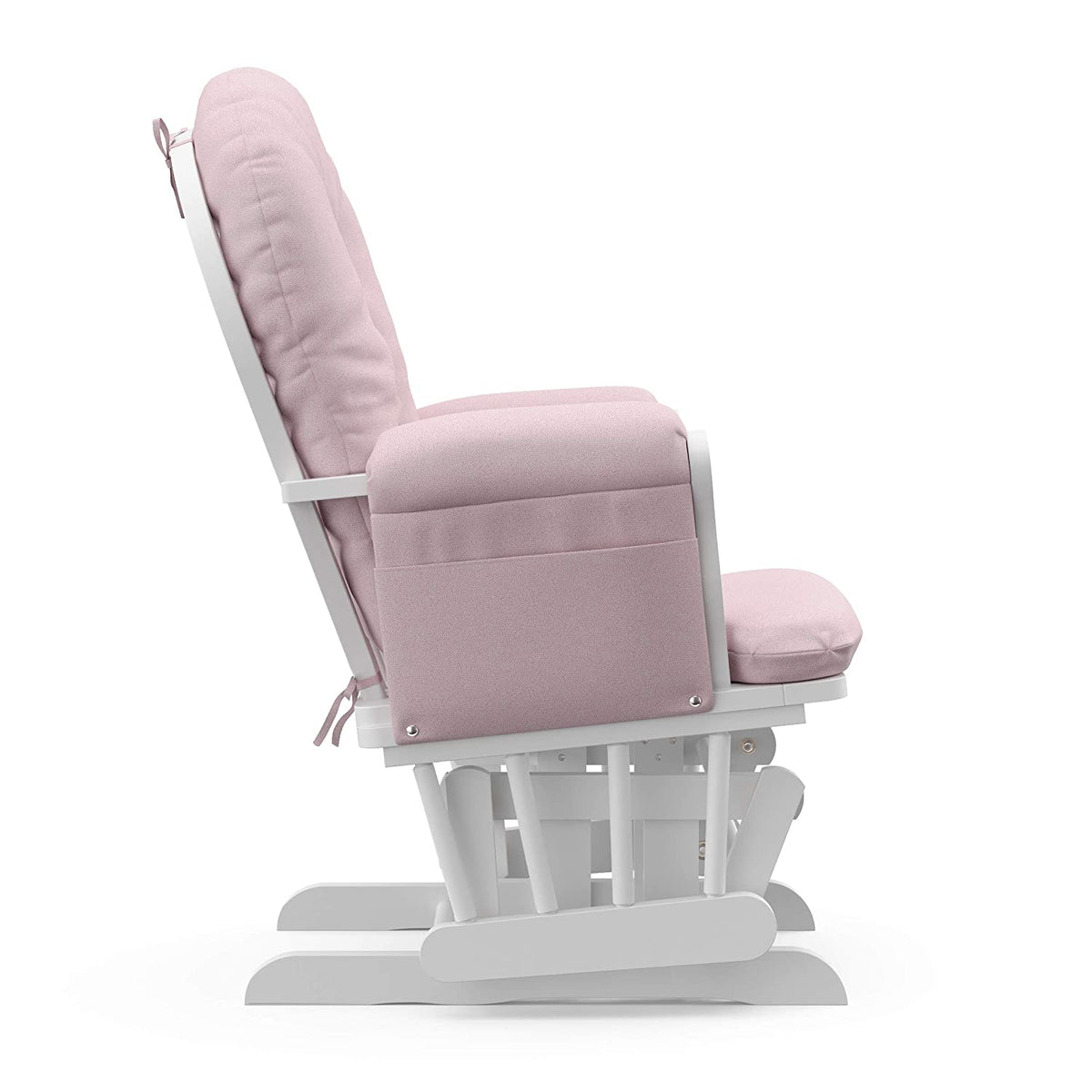 MECEDORA OTTOMAN/ WHITE / LIGHT PINK
