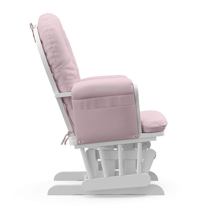 MECEDORA OTTOMAN/ WHITE / LIGHT PINK