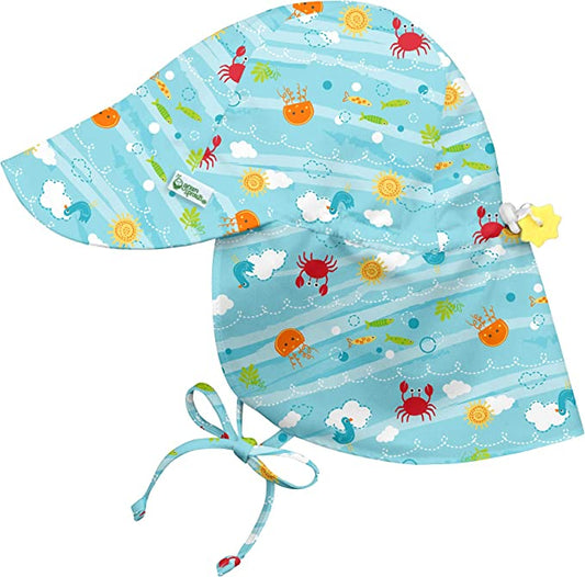SOMBRERO CON PROTECCION SOLAR - LIGHT AQUA SEA FRIENDS
