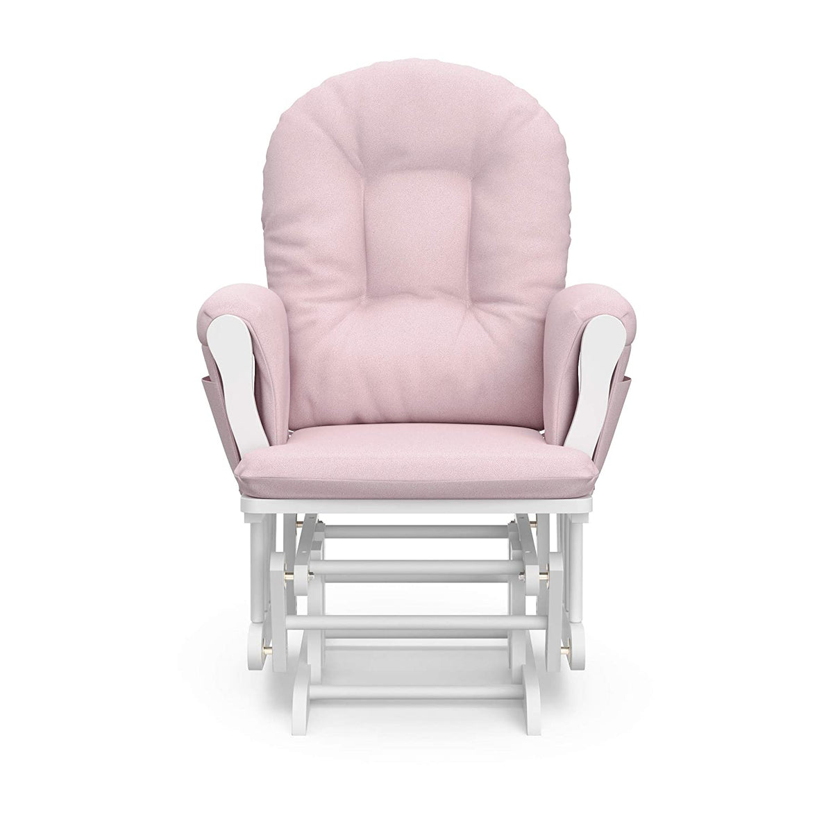 MECEDORA OTTOMAN/ WHITE / LIGHT PINK