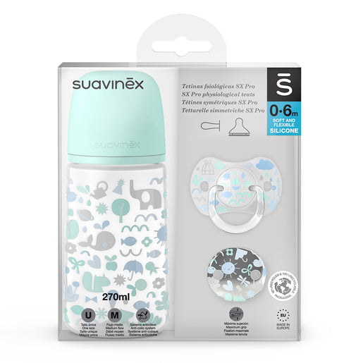 SET DE REGALO PARA BEBÉ MEMORIES AZUL CON TETINA SX PRO