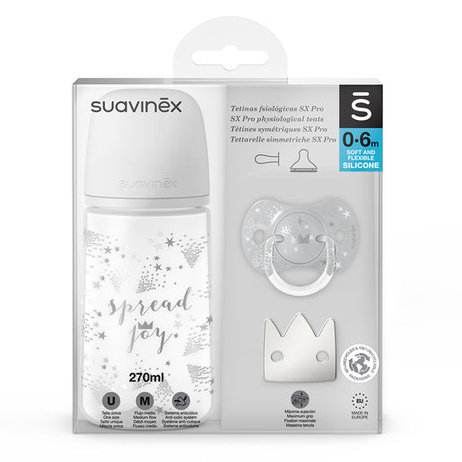 SET DE REGALO PARA BEBÉ SPREAD JOY GRIS CON TETINA SX PRO