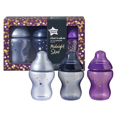 SET 3 BIBERONES CLOSER NATURE 9OZ MIDNIGHT