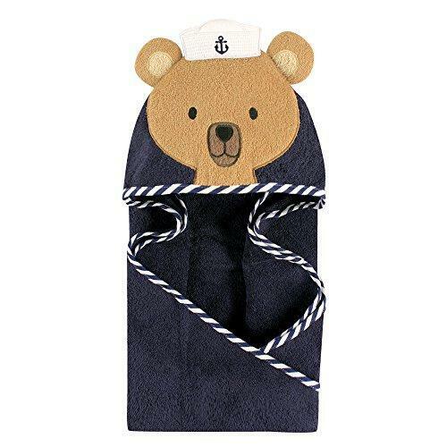 TOALLA CON CAPUCHA OSITO AZUL HUDSON BABY