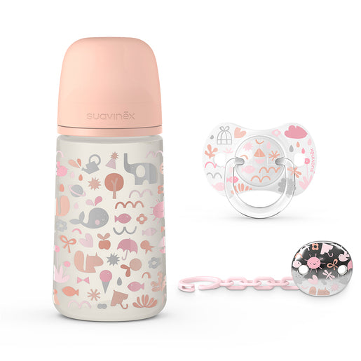 SET DE REGALO PARA BEBÉ MEMORIES ROSA CON TETINA SX PRO SUAVINEX