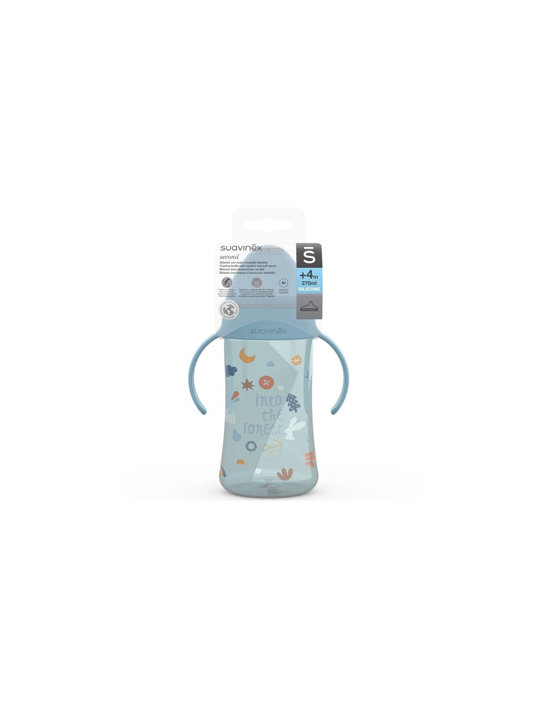 TAZA DE ENTRENA 9 OZ C/AZAS FOREST AZUL SUAVINEX